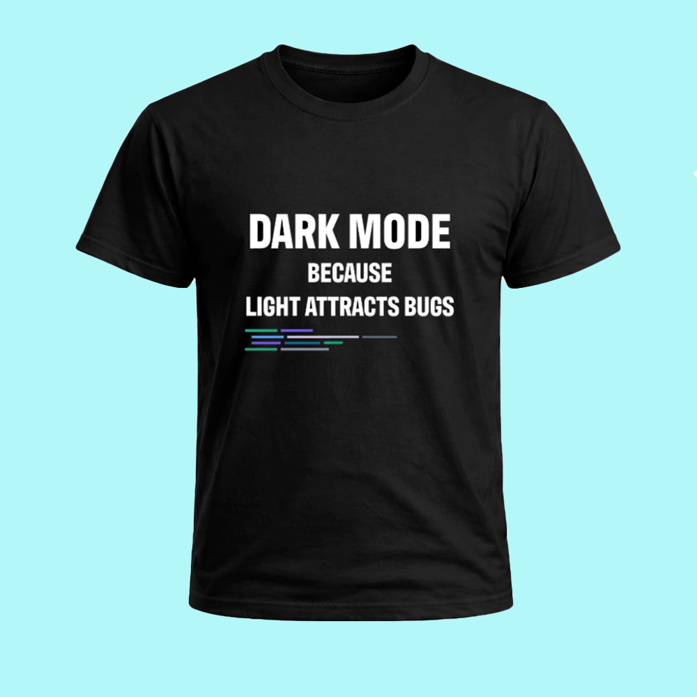Remera negra Dark mode